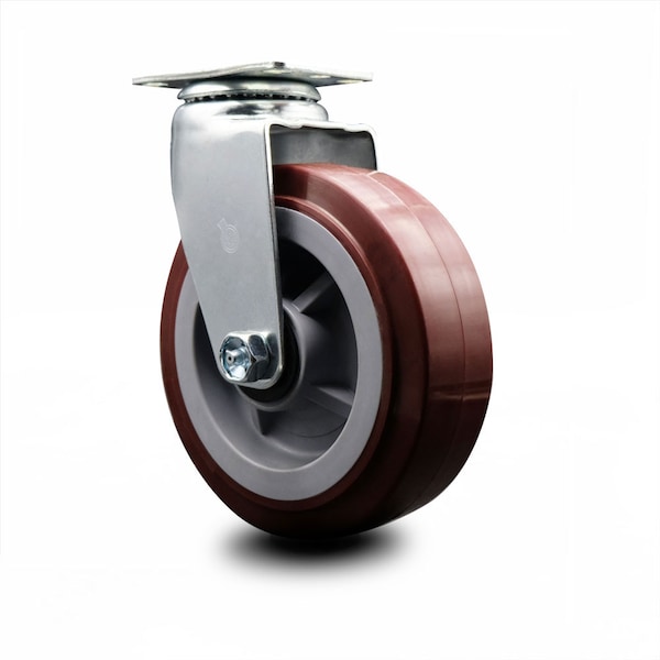 6 Inch Poly on Polyolefin Wheel Swivel Caster with Ball Bearing